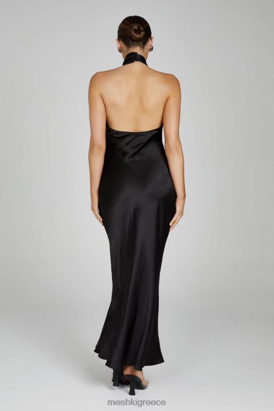 Meshki Laura Halter Satin Gown Black Clothing JJN40N121