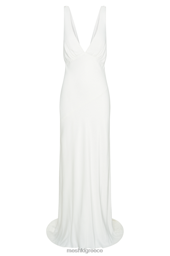 Meshki Amanza Maxi Dress With Cowl Back White Clothing JJN40N119