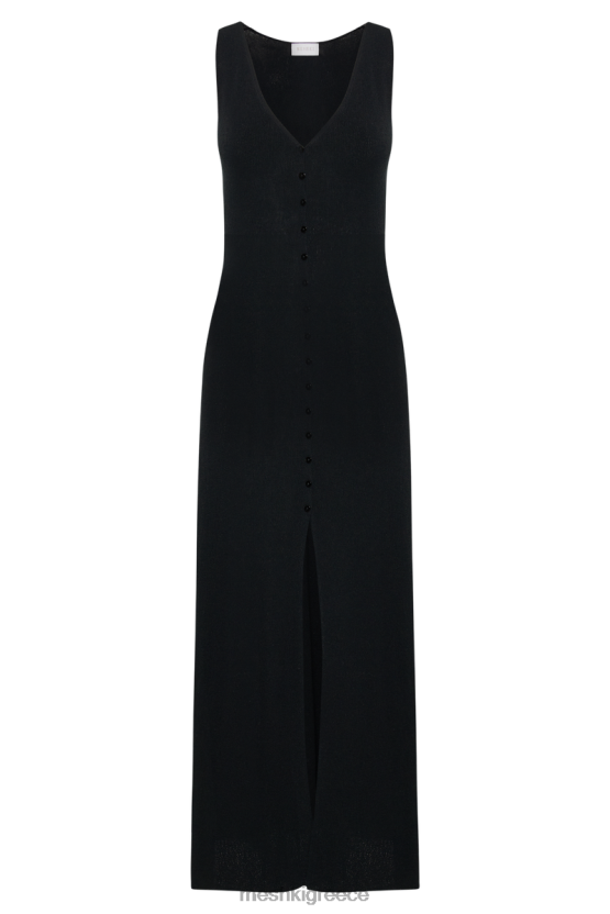 Meshki Antonia Buttoned Knit Maxi Dress Black Clothing JJN40N20