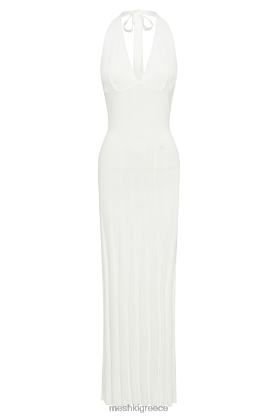 Meshki Caity Ribbed Halter Maxi Dress White Clothing JJN40N58