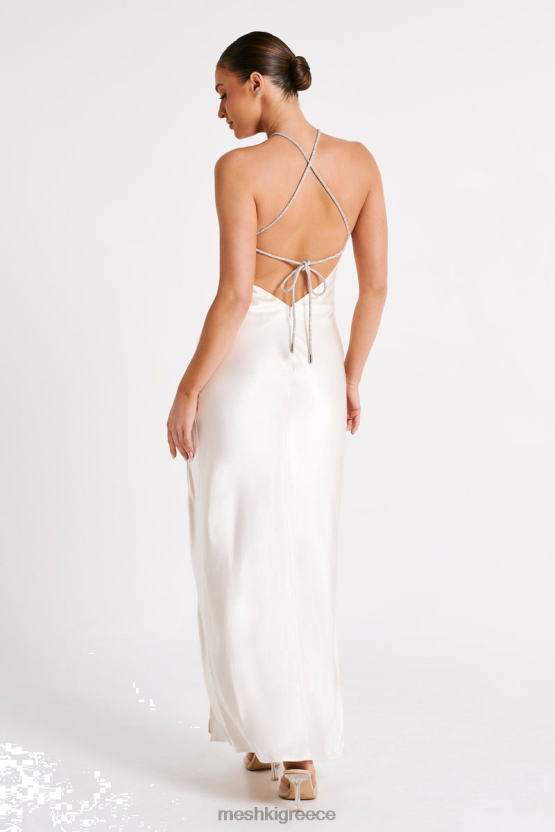 Meshki Louise Diamante Rope Maxi Dress Ivory Clothing JJN40N36