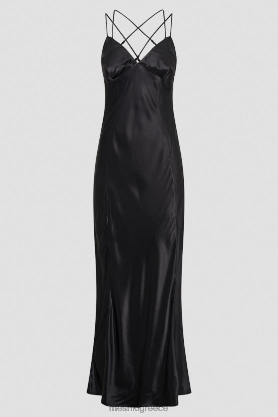 Meshki Makari Satin Maxi Dress Black Clothing JJN40N134