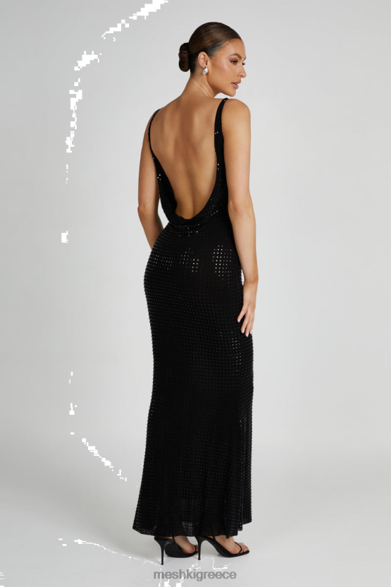 Meshki Pam Square Diamante Maxi Dress Black Clothing JJN40N131 - Κάντε κλικ στην εικόνα για κλείσιμο