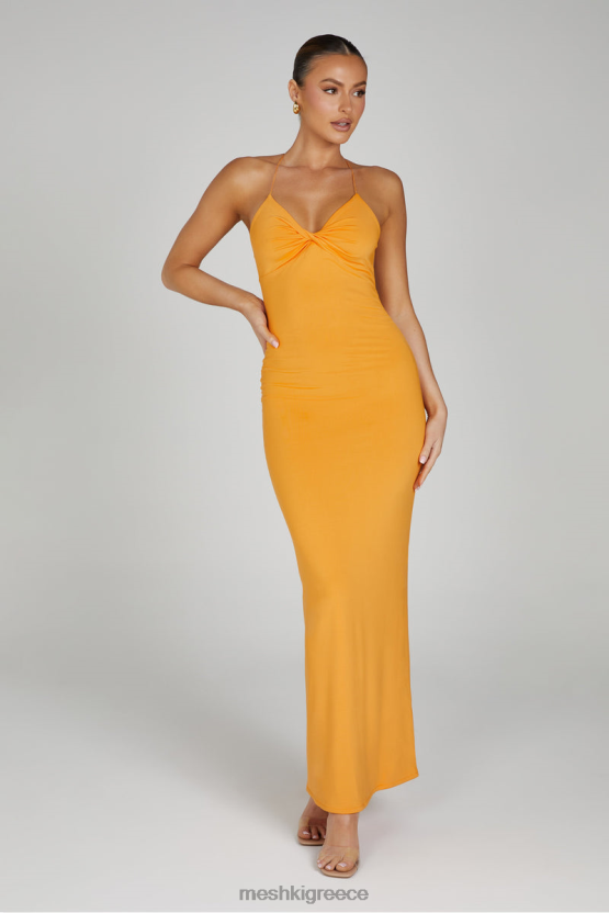 Meshki Sinead Twist Maxi Dress Orange Clothing JJN40N143 - Κάντε κλικ στην εικόνα για κλείσιμο