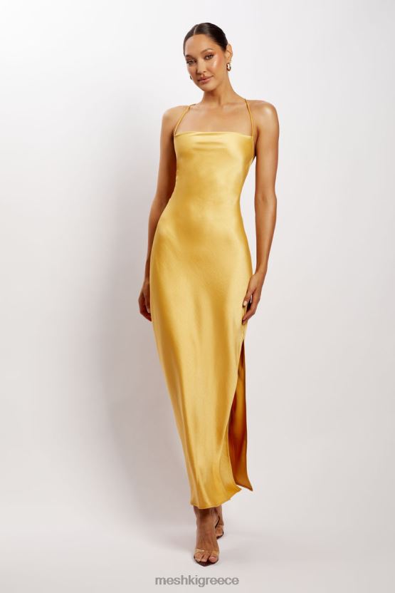 Meshki Sydney Straight Neck Slip Maxi Dress Yellow Clothing JJN40N118 - Κάντε κλικ στην εικόνα για κλείσιμο