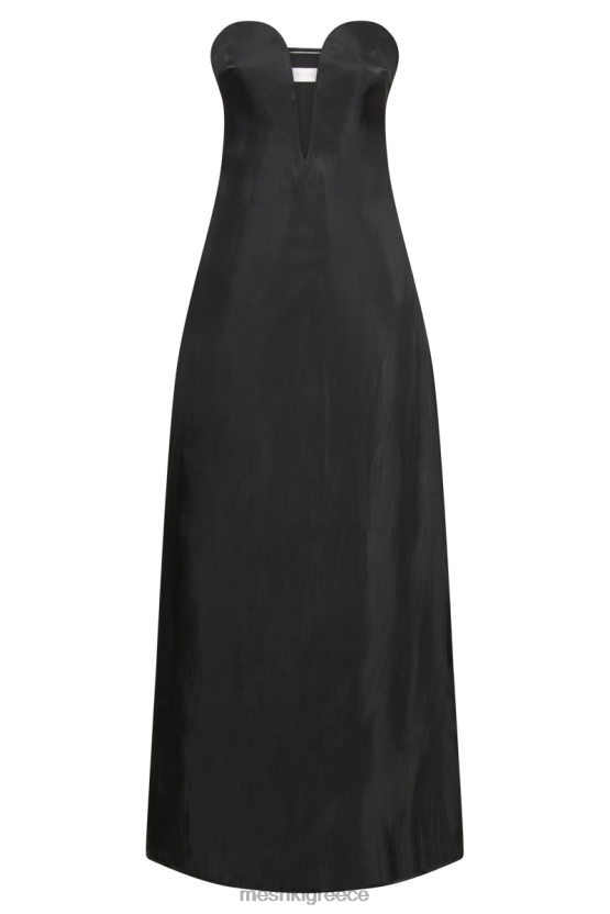 Meshki Chantelle Liquid Satin Midi Dress Black Clothing JJN40N126