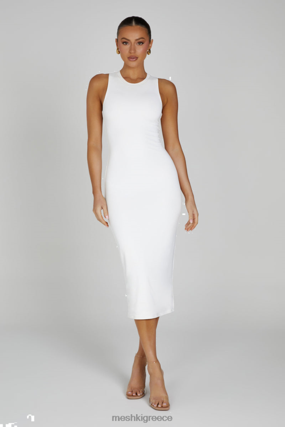 Meshki Jill Sleeveless Tank Midi Dress White Clothing JJN40N135 - Κάντε κλικ στην εικόνα για κλείσιμο