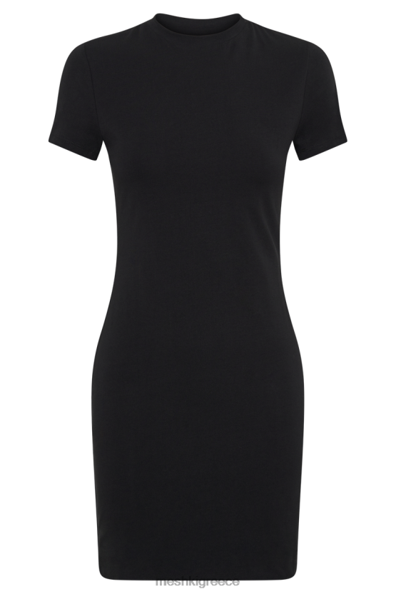 Meshki Halston Short Sleeve Mini Dress Black Clothing JJN40N149