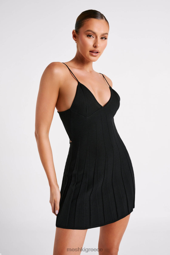 Meshki Kendra Rib Knit Mini Dress Black Clothing JJN40N77 - Κάντε κλικ στην εικόνα για κλείσιμο