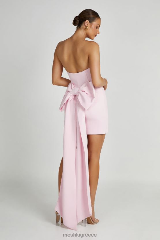 Meshki Meredith Strapless Bow Mini Dress Blush Pink Clothing JJN40N112 - Κάντε κλικ στην εικόνα για κλείσιμο