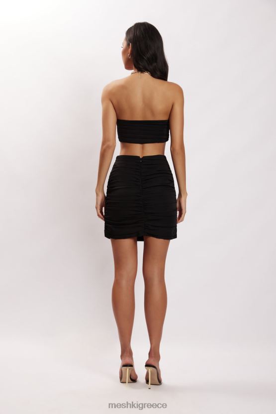 Meshki lola ruched crepe bandeau μαύρος είδη ένδυσης JJN40N1145