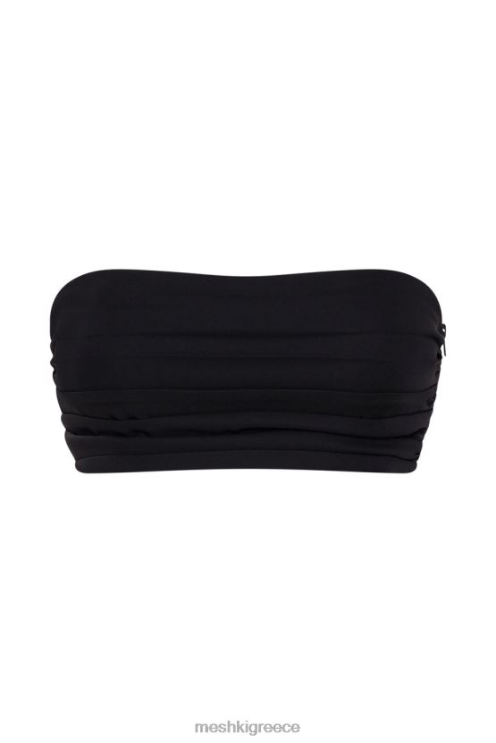 Meshki lola ruched crepe bandeau μαύρος είδη ένδυσης JJN40N1145