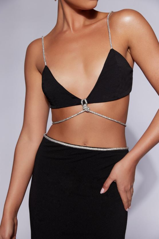 Meshki τοπ bralette sweeney diamante μαύρος είδη ένδυσης JJN40N1097