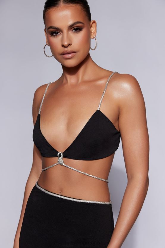 Meshki τοπ bralette sweeney diamante μαύρος είδη ένδυσης JJN40N1097