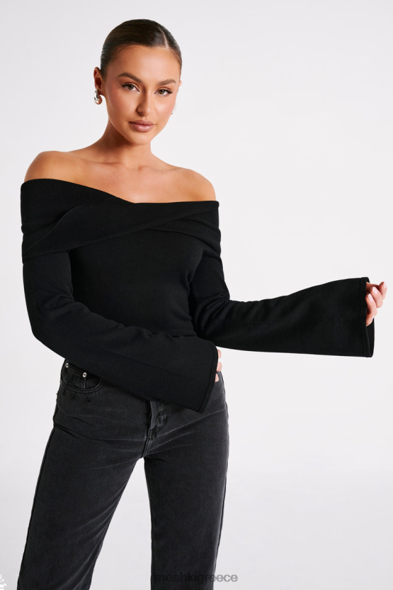 Meshki marlisa off shoulder twist top μαύρος είδη ένδυσης JJN40N768 - Κάντε κλικ στην εικόνα για κλείσιμο