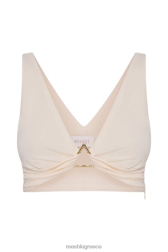 Meshki jacqui triangle hardware crop top οστό είδη ένδυσης JJN40N1196