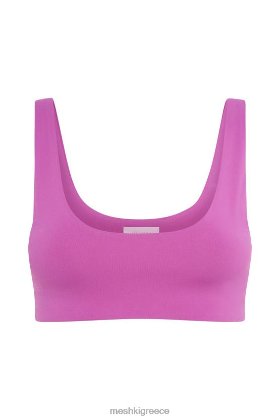 Meshki jemma scoop λαιμό super crop top βιολέτα είδη ένδυσης JJN40N1156