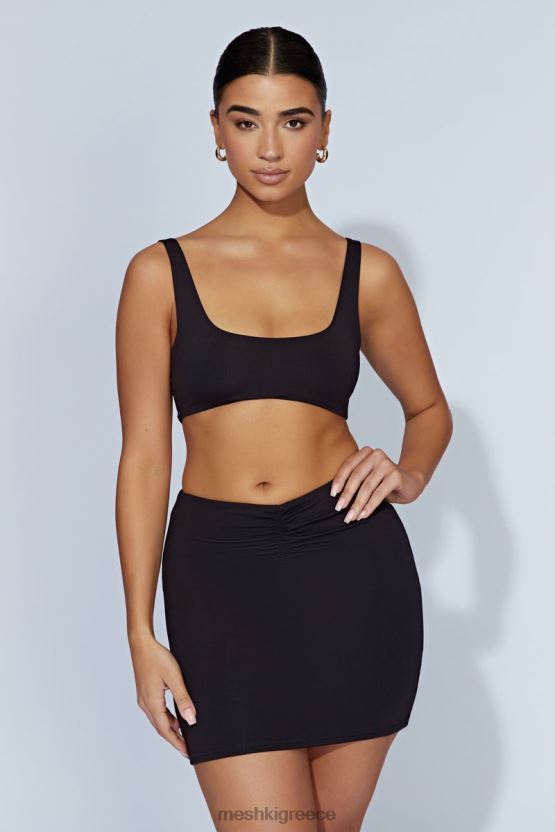 Meshki jemma scoop λαιμό super crop top μαύρος είδη ένδυσης JJN40N919