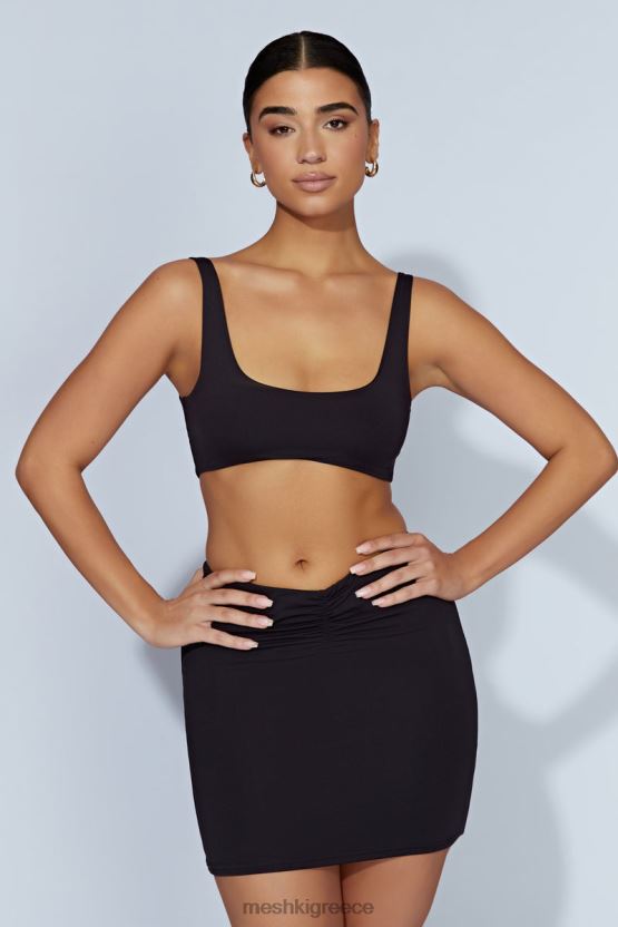 Meshki jemma scoop λαιμό super crop top μαύρος είδη ένδυσης JJN40N919