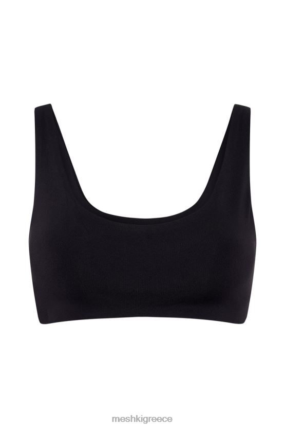 Meshki jemma scoop λαιμό super crop top μαύρος είδη ένδυσης JJN40N919