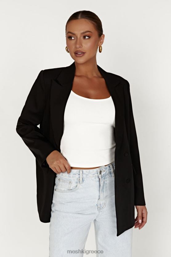 Meshki Madison oversized blazer μαύρος είδη ένδυσης JJN40N1645