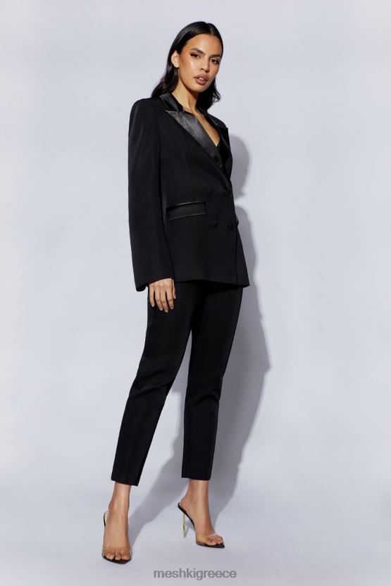 Meshki Zara tailored blazer με σπασίματα μαύρος είδη ένδυσης JJN40N1652