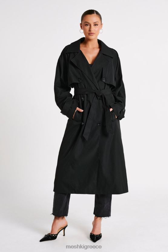 Meshki καμπαρντίνα andreas oversized μαύρος είδη ένδυσης JJN40N1615