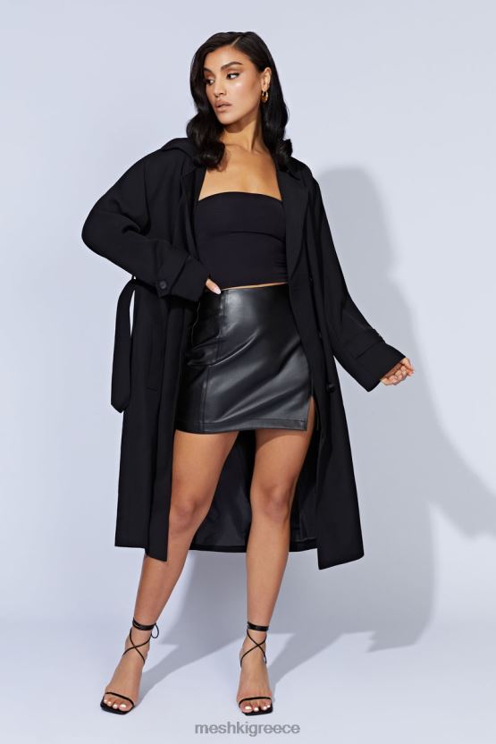 Meshki keily super oversized καμπαρντίνα μαύρος είδη ένδυσης JJN40N1644