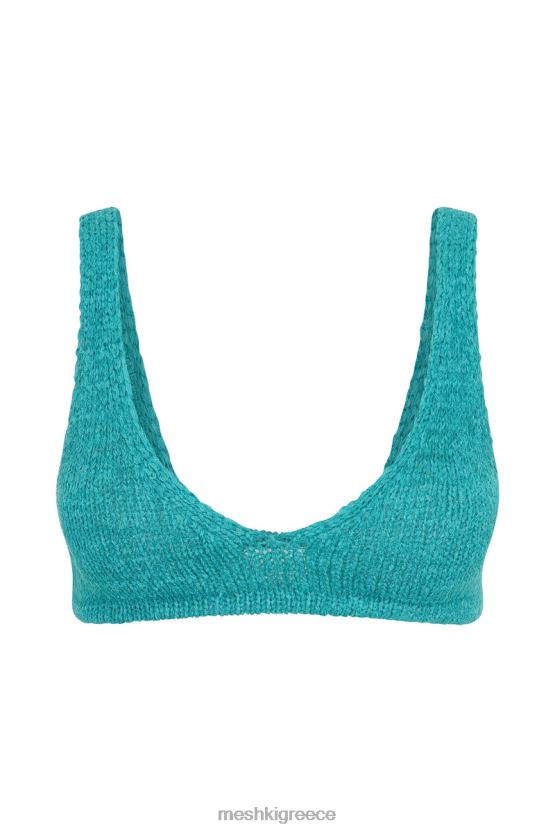 Meshki πλεκτό bralette mary ακουαμαρίνης είδη ένδυσης JJN40N1140