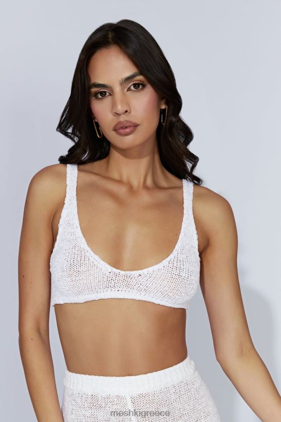 Meshki πλεκτό bralette mary άσπρο είδη ένδυσης JJN40N890