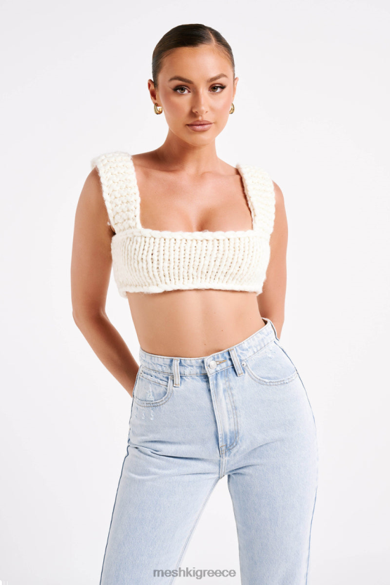 Meshki πλεκτό bralette ninetta ελεφαντόδοντο είδη ένδυσης JJN40N760