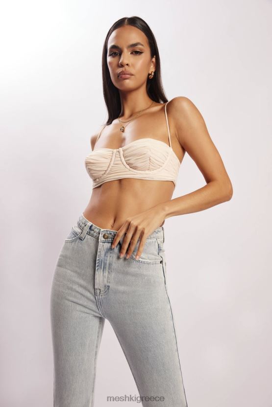 Meshki bralette φλιτζάνι από διχτυωτό πλέγμα tessa κρέμα είδη ένδυσης JJN40N1207